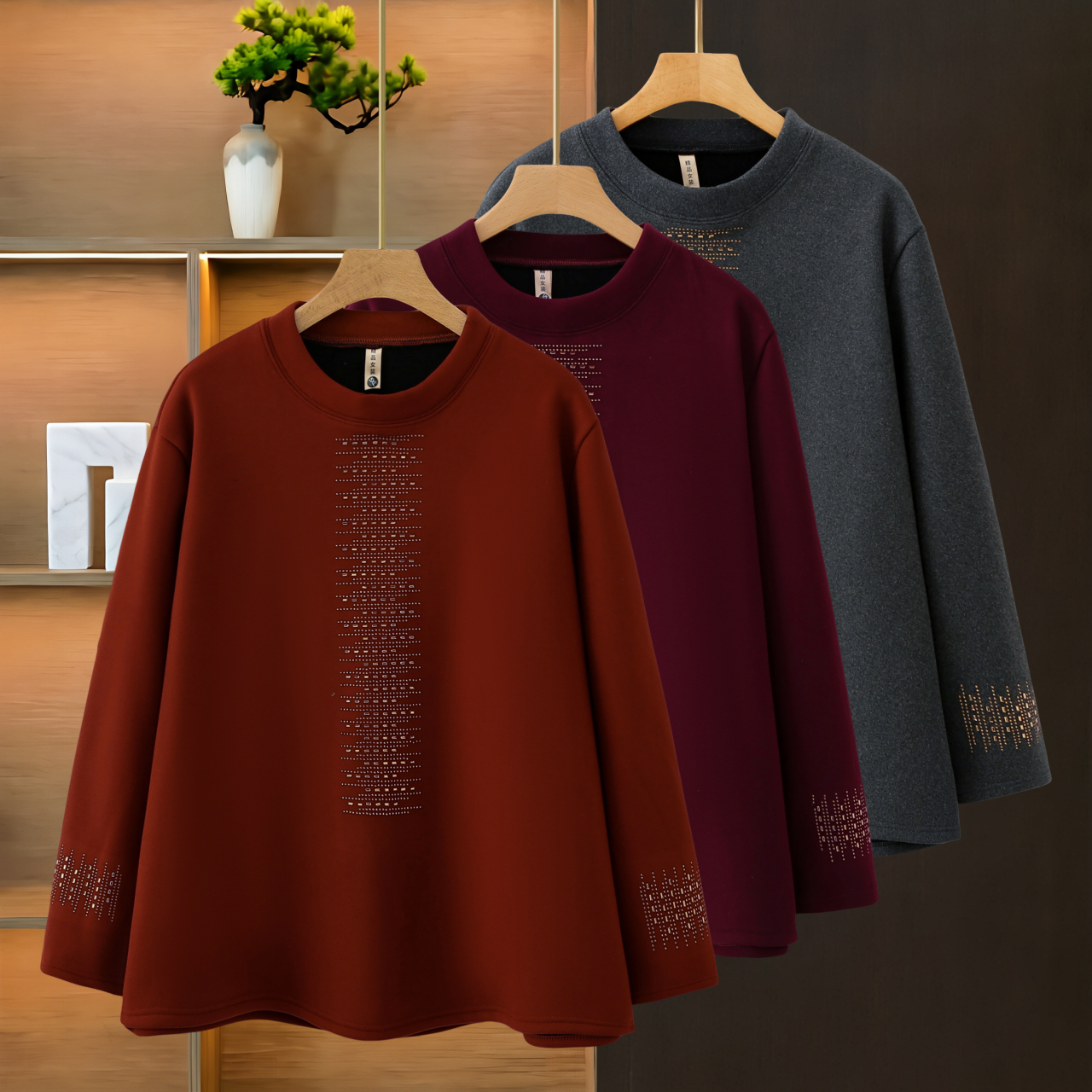 Elegant Long-sleeve Top 8636