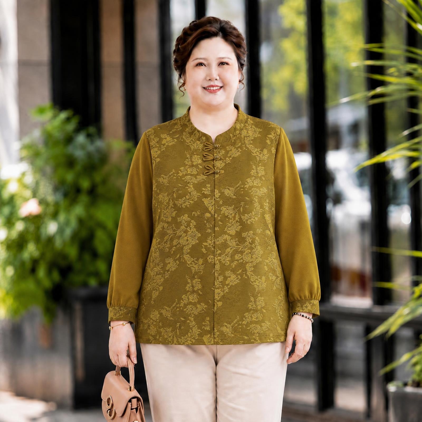 Modern Chinese Long-sleeve Top 8626