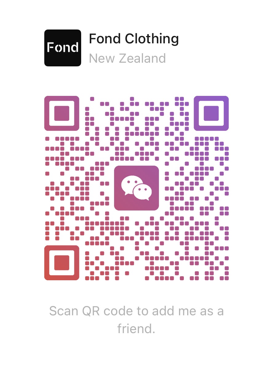 WeChat QR code for Fond Clothing sales — scan it to add us